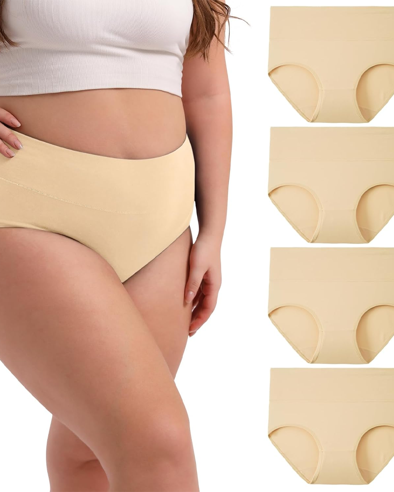 Large Size High Waisted Cotton Underwear