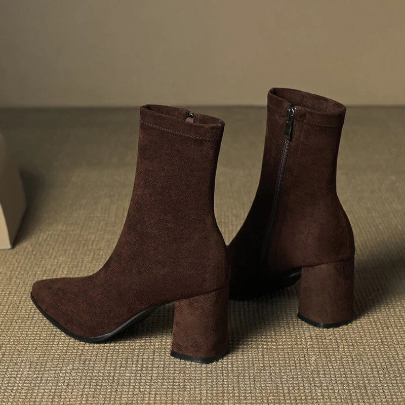 Tylia Genuine Suede Boots - Everyday Elegance