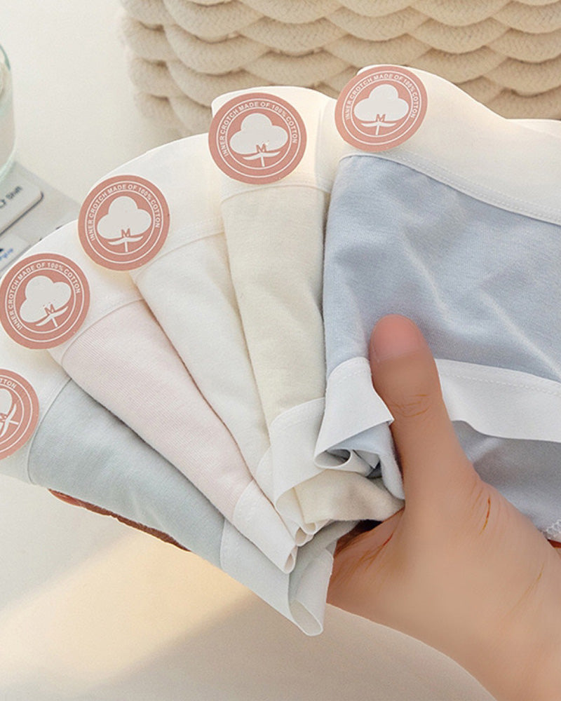 Women's Summer Thin Cotton Colorful Underwear 5 Pack