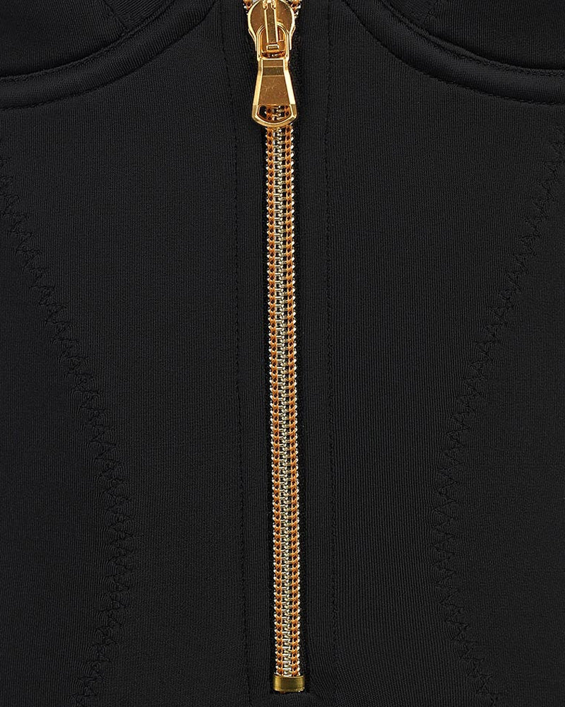 Women's Metal Zipper Tummy Shaper Bodysuit