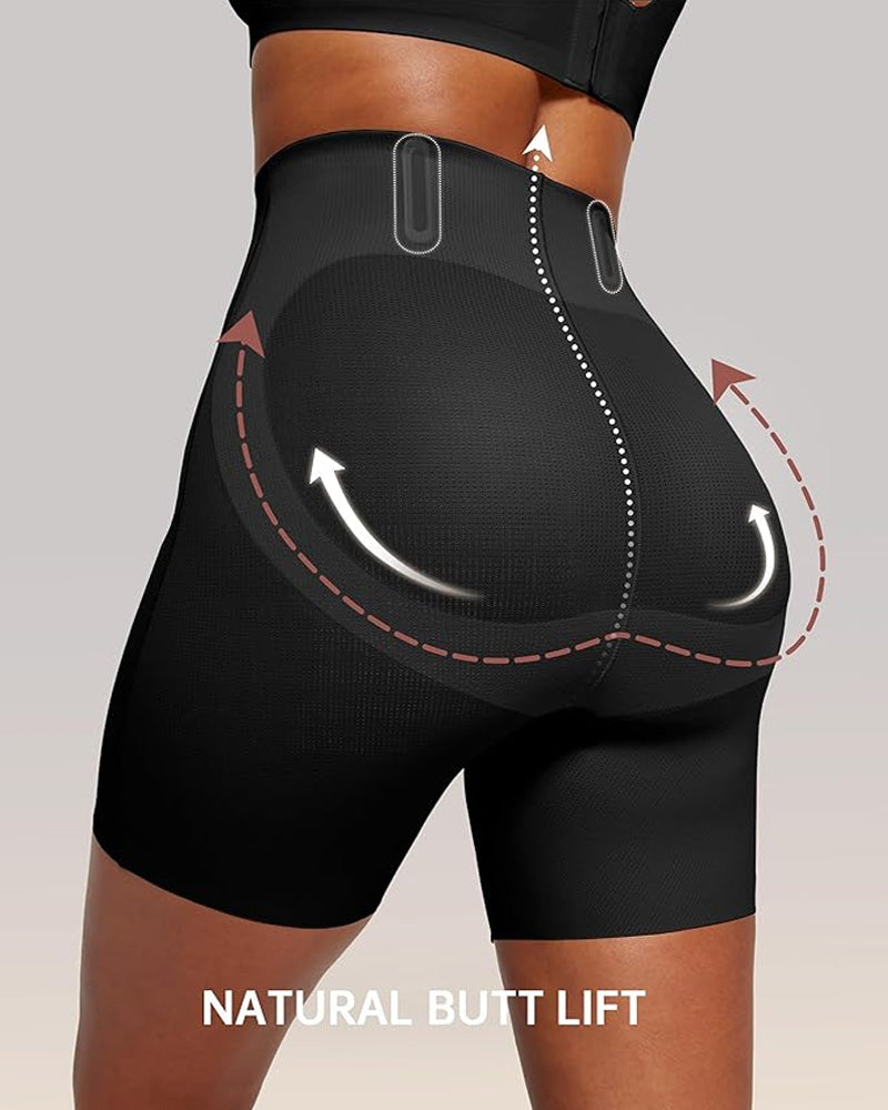 Women's High Waist Seamless Tummy Lifting Buttocks Breathable Shaping Shorts