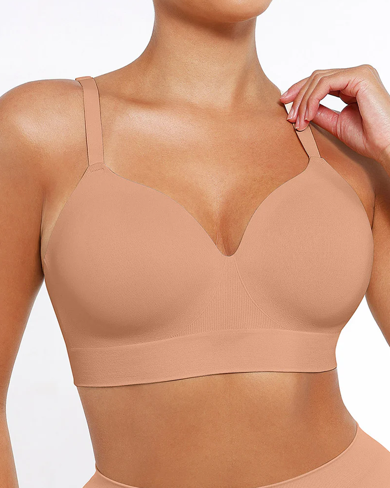 Women's Wireless Push-Up Seamless Comfort Full Coverage Bra