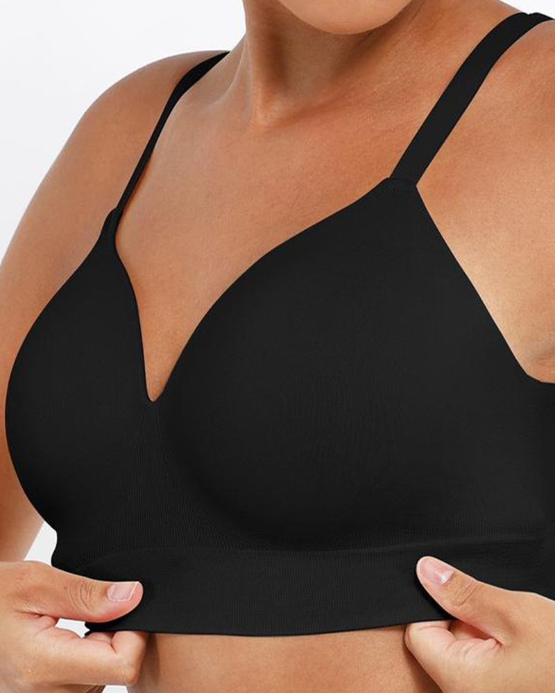 Women's Wireless Push-Up Seamless Comfort Full Coverage Bra