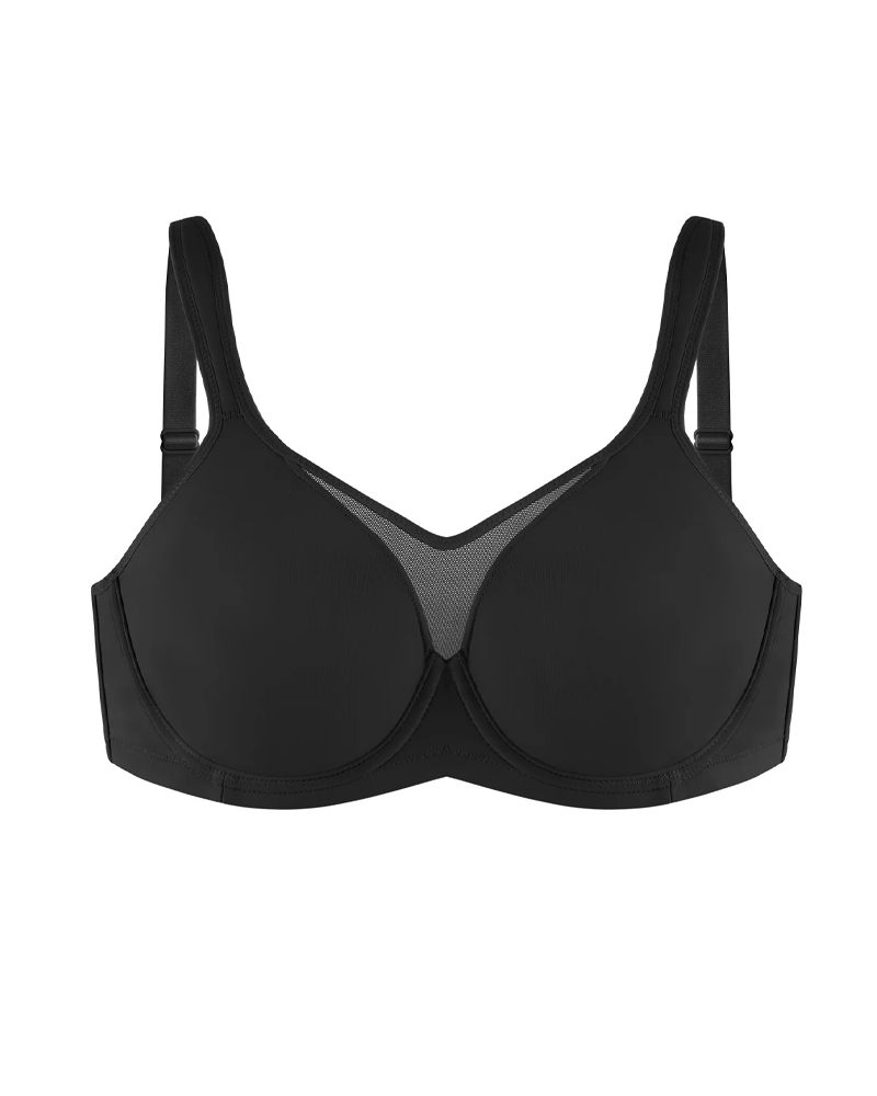 Women's Smooth Unlined Mesh Plus Size Underwire Bra