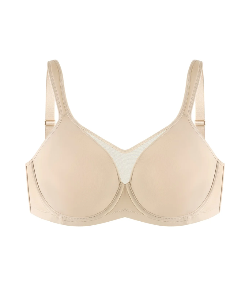 Women's Smooth Unlined Mesh Plus Size Underwire Bra