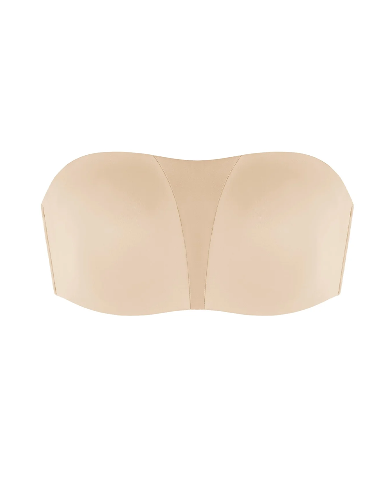 Women's Unlined Seamless Comfort Non-slip Underwire Plus Size Bandeau Strapless Bra