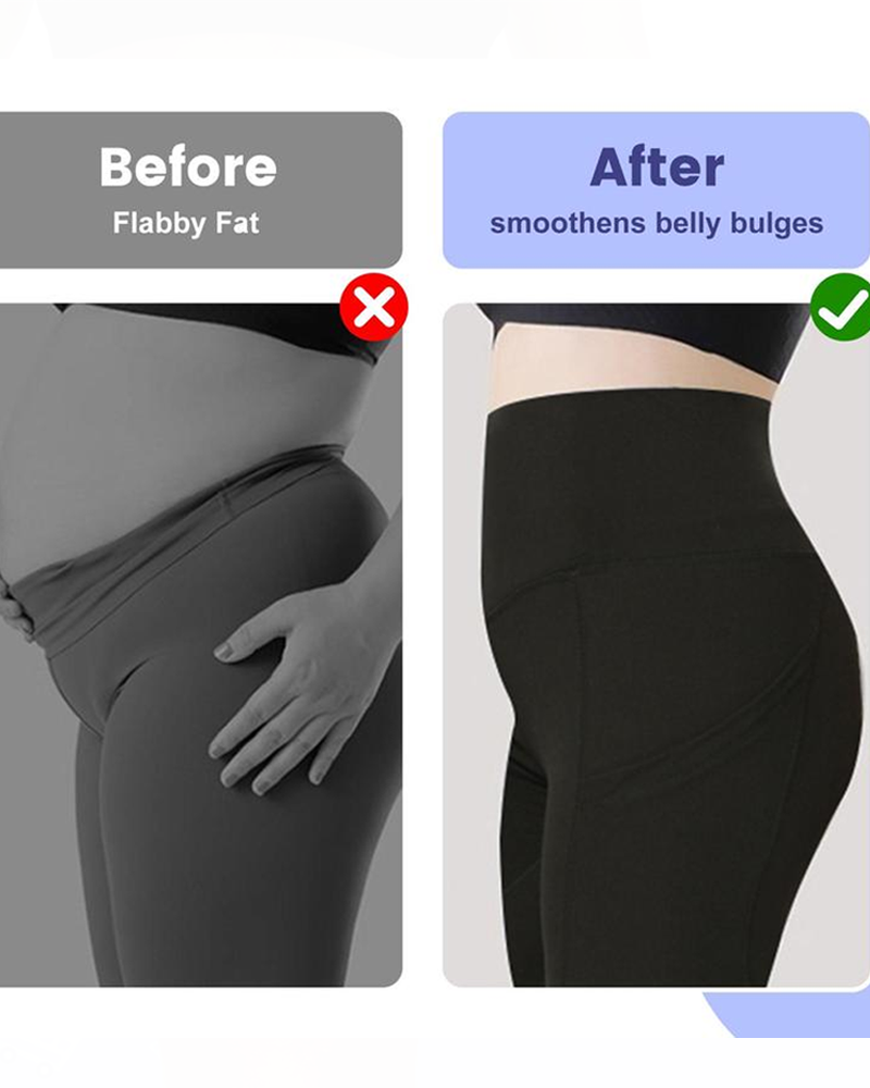 Women's Tummy Control High Waist Casual Elastic Band Pocket Yoga Sports Plus Size Shorts