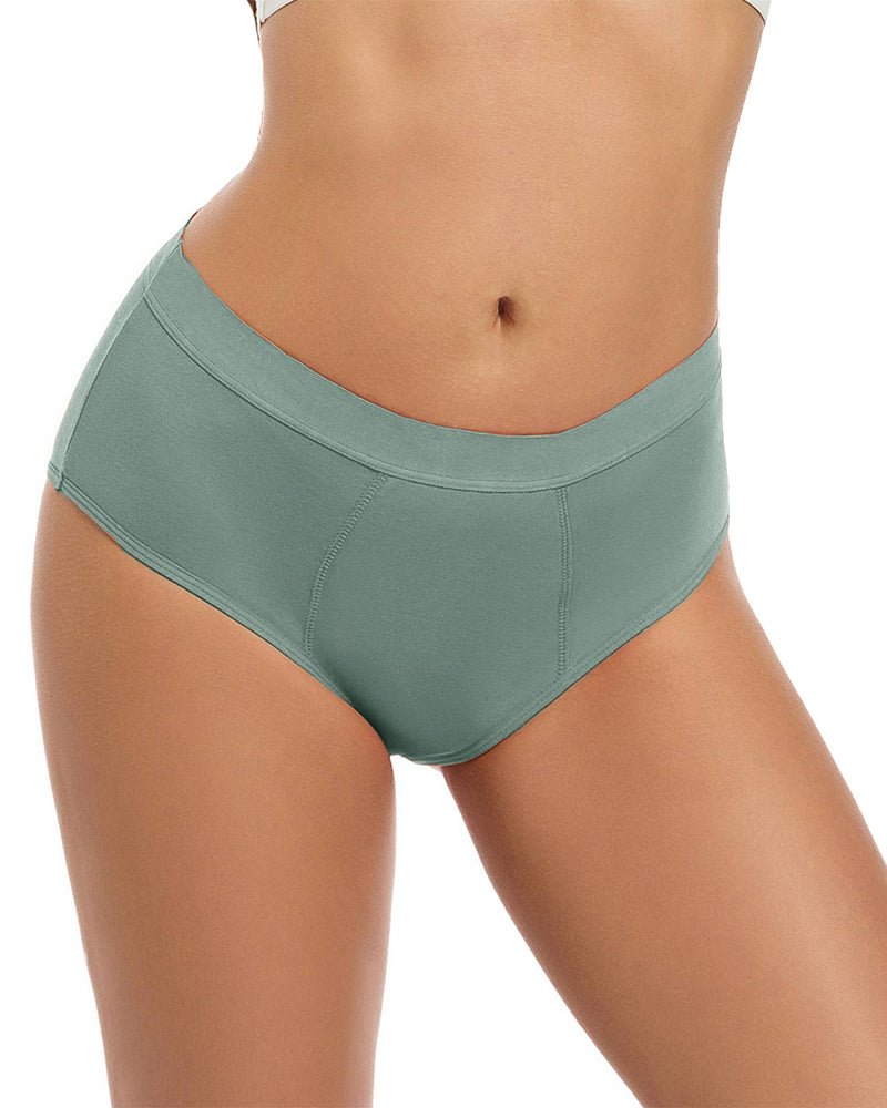 Women's Mid-Waist Four-Layer Leak-Proof, Absorbent and Breathable Menstrual Panties