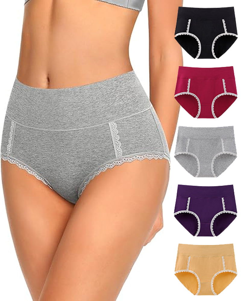 Women's Breathable Cotton High Waist Soft Panties