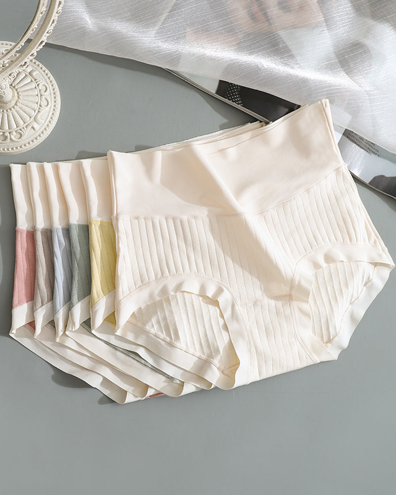 Pure Cotton Antibacterial Crotch Seamless High Elastic Belly-Controlling Cotton Underwear