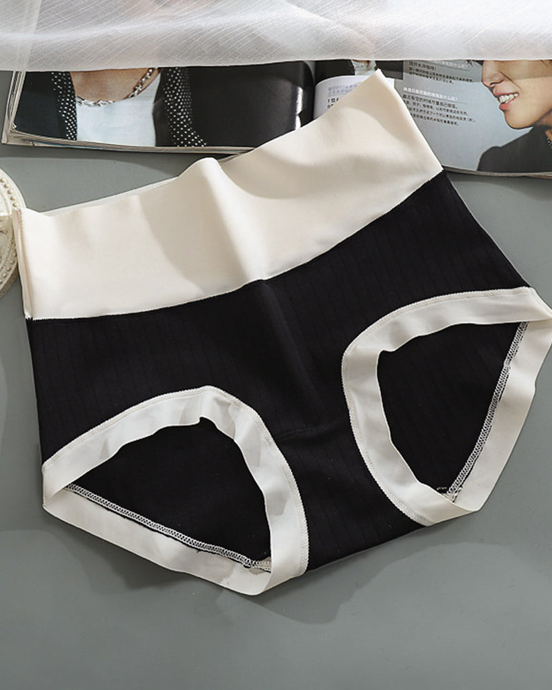 Pure Cotton Antibacterial Crotch Seamless High Elastic Belly-Controlling Cotton Underwear