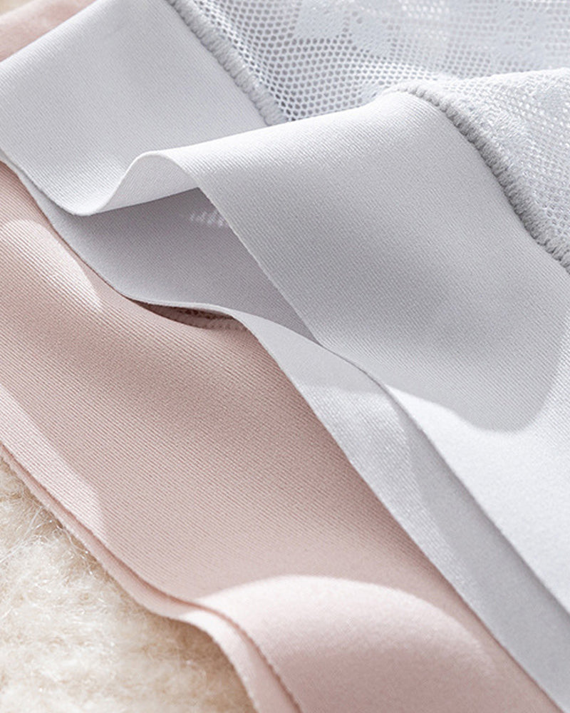 Mulberry Silk Protein 7A Antibacterial High Waist Tummy Tuck Lace Breathable Panties