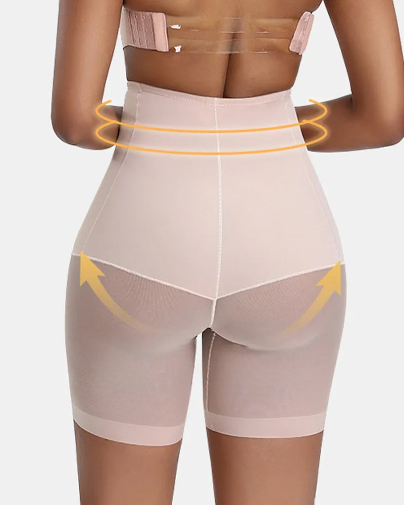 Women's High Waist Tummy Lifting Butt Soft Seamless Mesh Splicing Body Shaping Panties