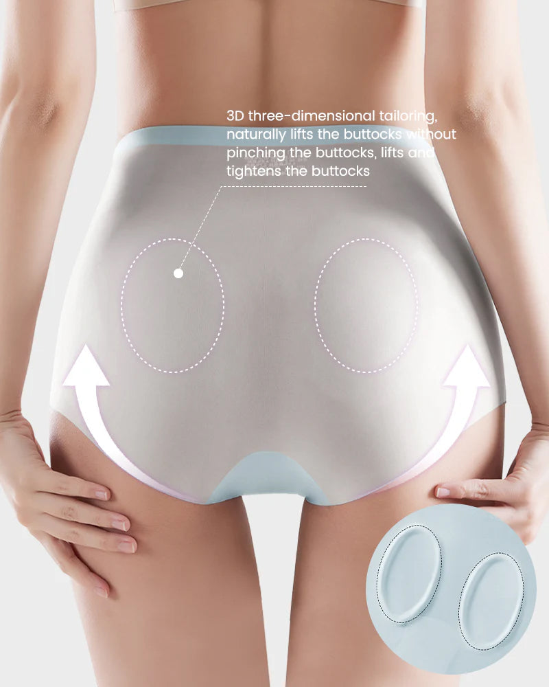 Women's Seamless Ice Silk High Waist Comfortable Underwear