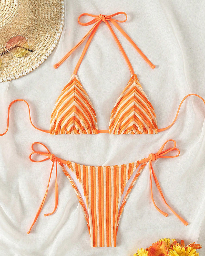 Women's Beach Vacation Printed Bikini Set