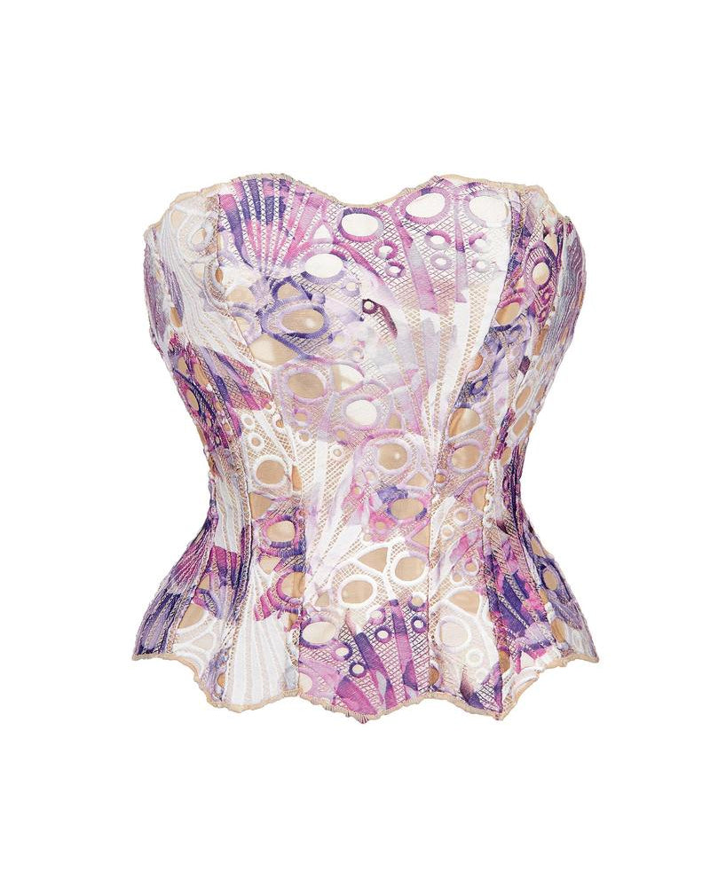 Ladies Elegant Lace Back Tie-up Tube Top Tummy Shaper Top