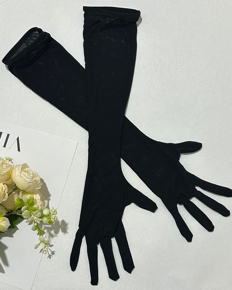 Sexy Lace See-Through Mesh Tulle Skirt Six-Piece Set