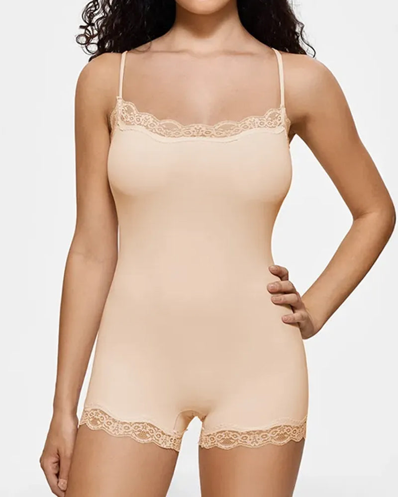 Women's Spaghetti Strap Lace Seamless Sexy Jumpsuit