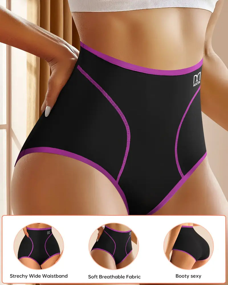 Women's Comfortable Colorblock Breathable Stretch Briefs