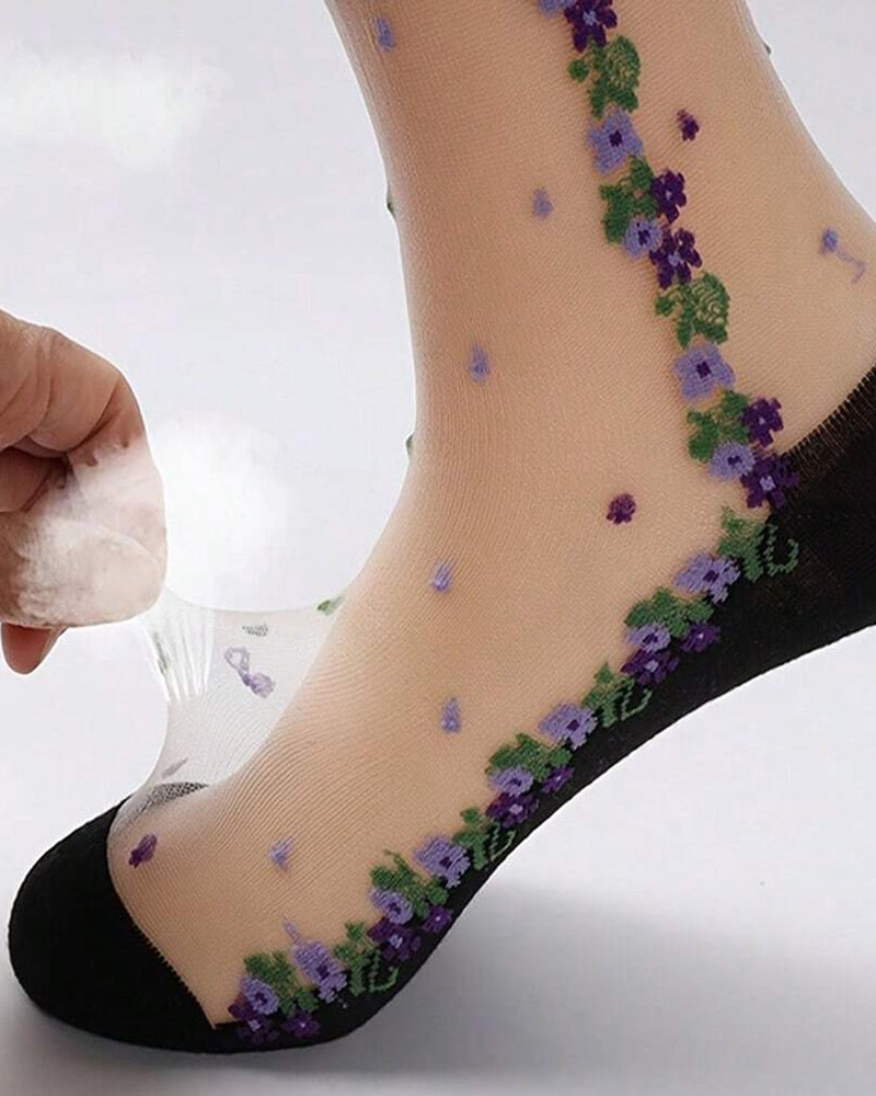 5-pack Women's Floral Jacquard Socks