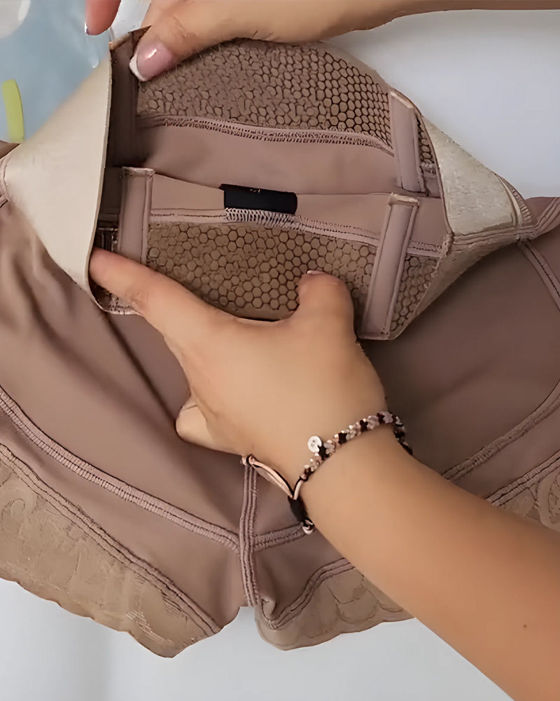 Women's High Waist Lace Trim Body Shaping Panties