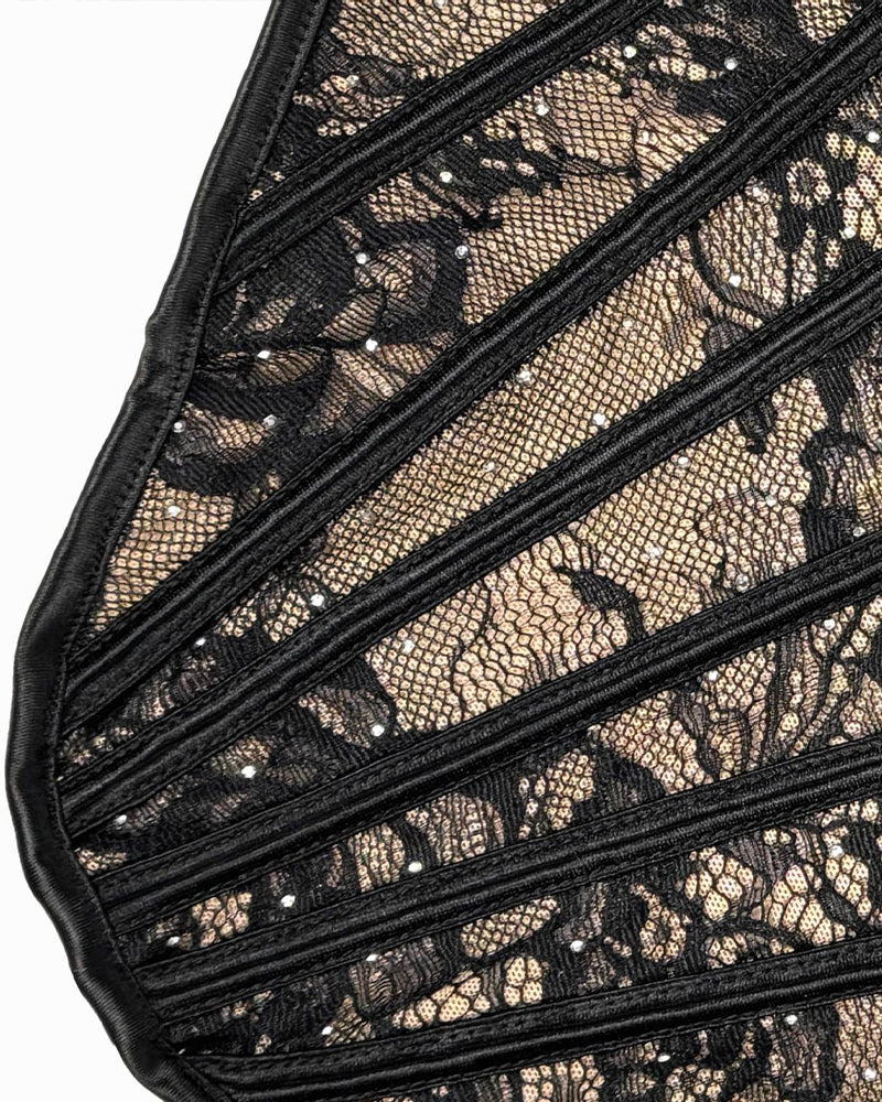 Sexy Diamond Lace Shaping Gathered Fishbone Tube Top