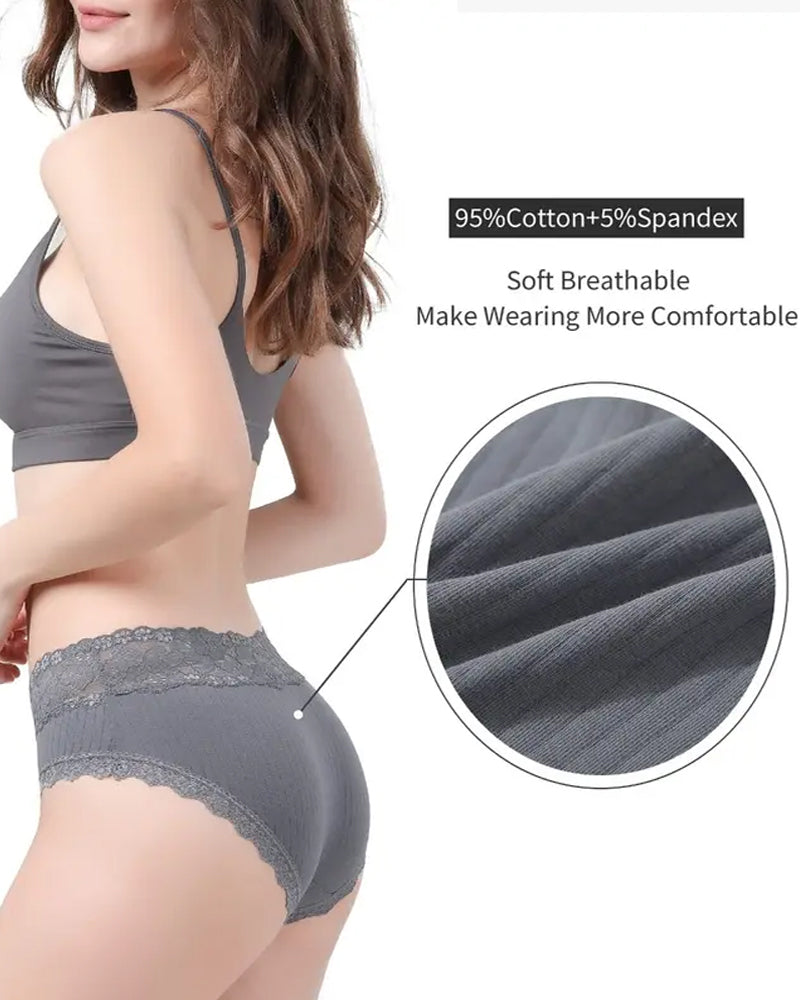 Women's Cotton Breathable Lace Panties