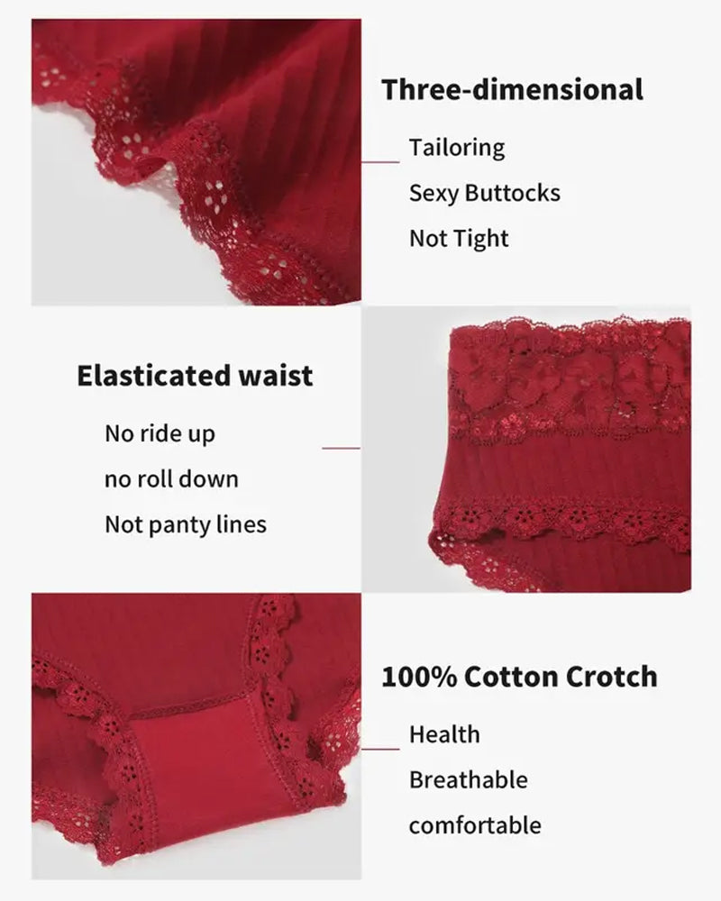 Women's Cotton Breathable Lace Panties