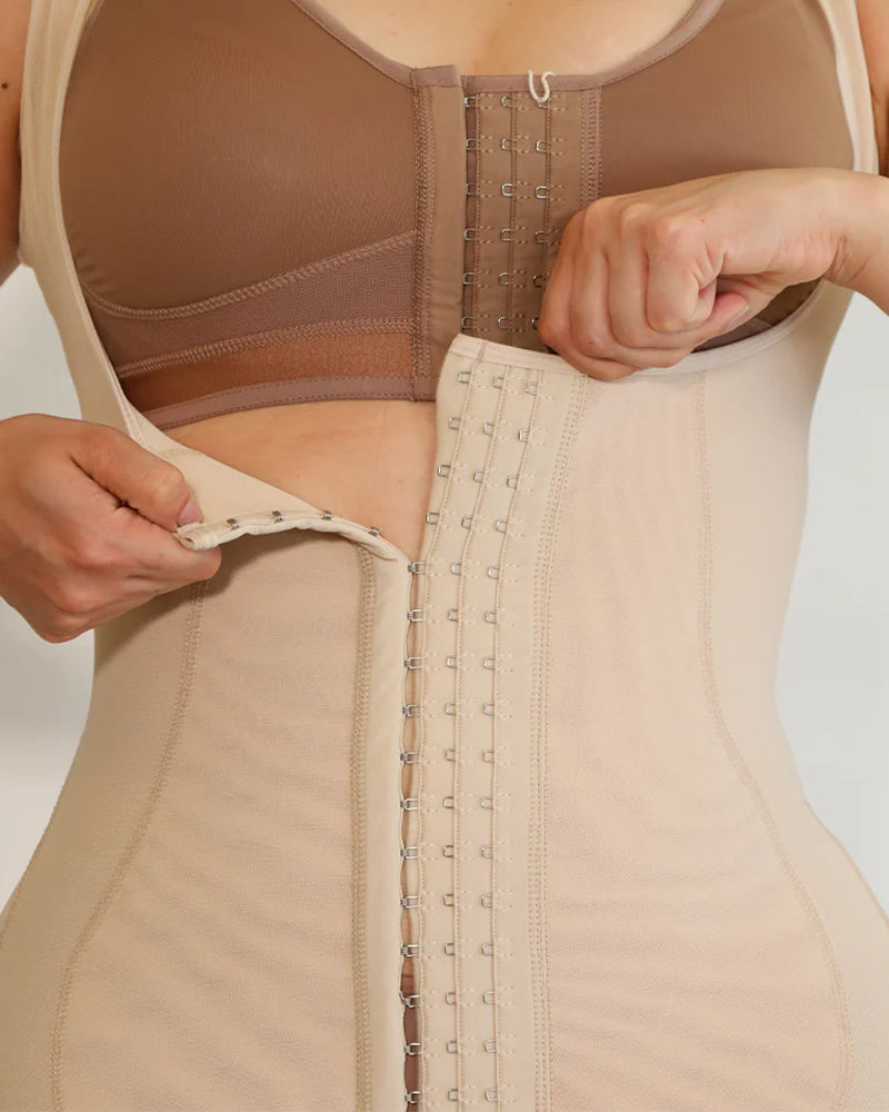 Women's Tummy-control and Hip-lifting Hook-eye Body Shaper