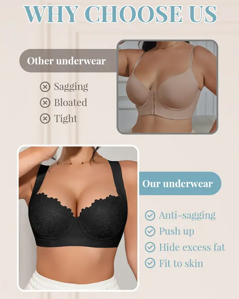 Women's Comfortable Push-Up Lace Underwire Bra
