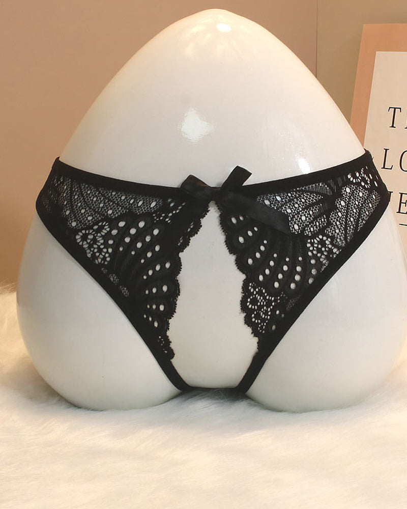 Sexy Lace Crotchless Stretch Thong