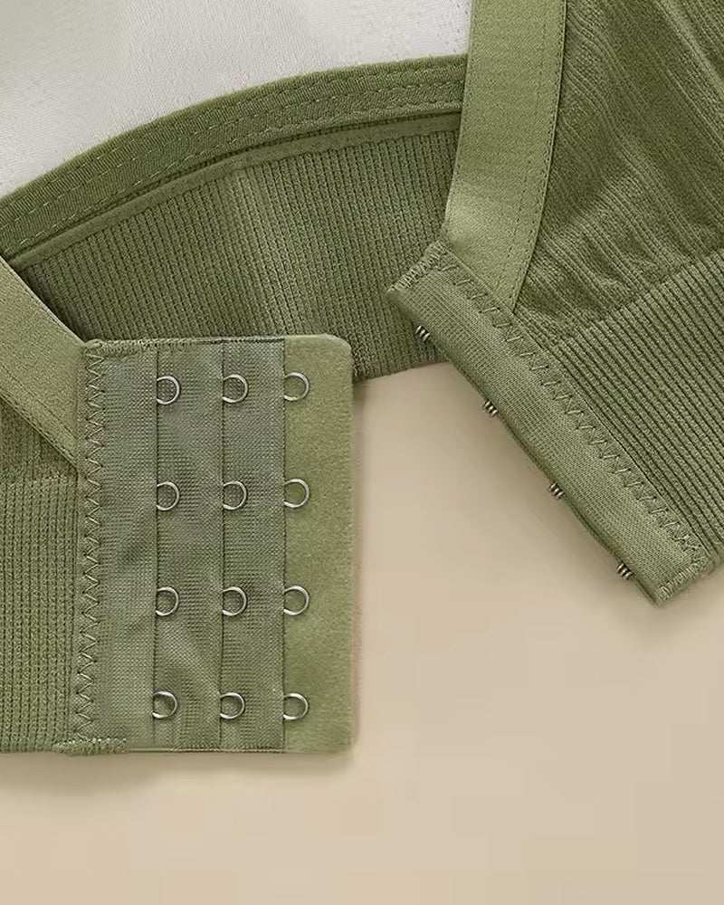 Casual Comfort Lace Wrap Bra Set