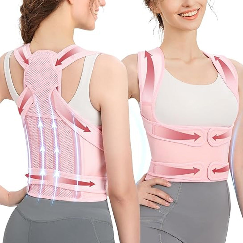 Adult Breathable Mesh Support Invisible Shoulder Open Back Posture Back Corrector