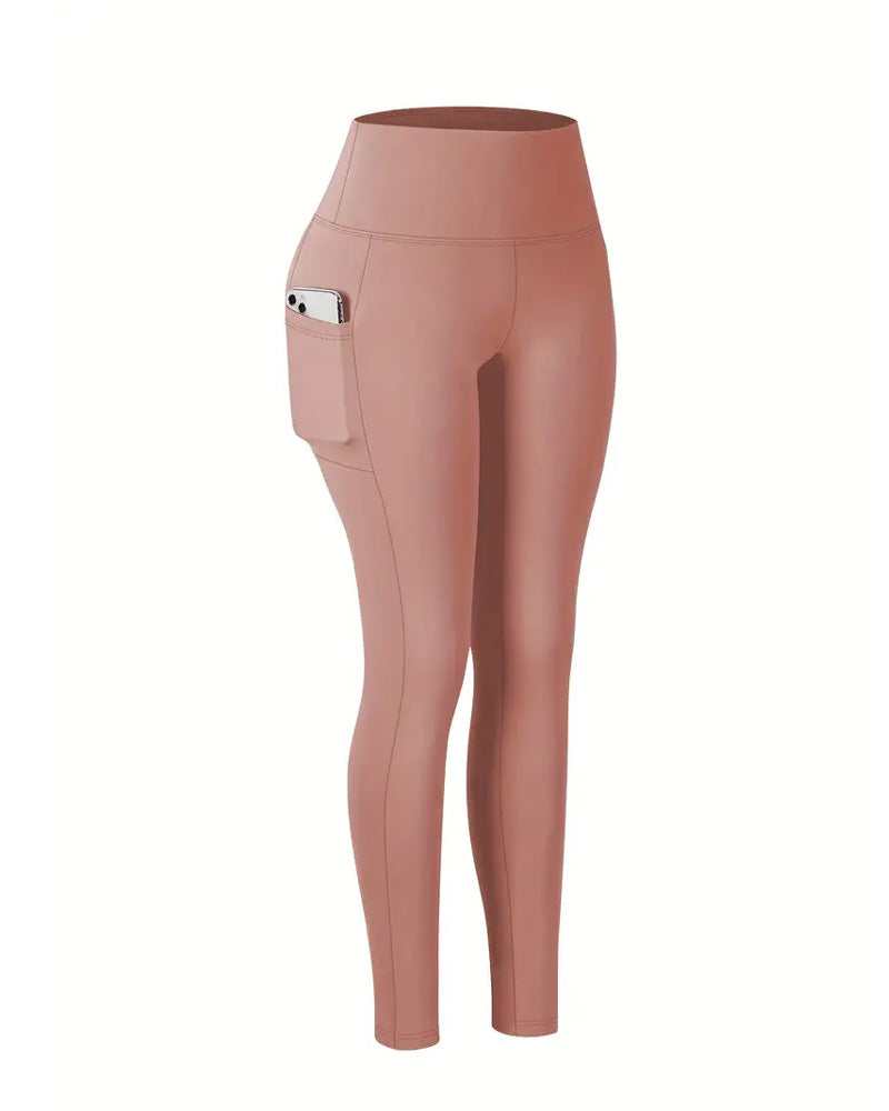 Women's High Waist Elastic Pocket Yoga Tights