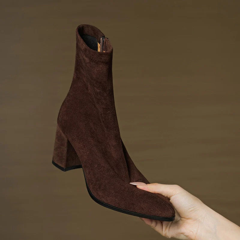 Tylia Genuine Suede Boots - Everyday Elegance