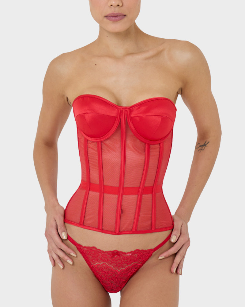 Floralshe®Sleek Mesh Supportive Push-Up Corset