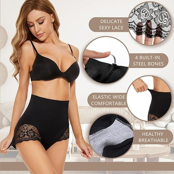 Floralshe® Lace-Trim Shaping Brief Panty