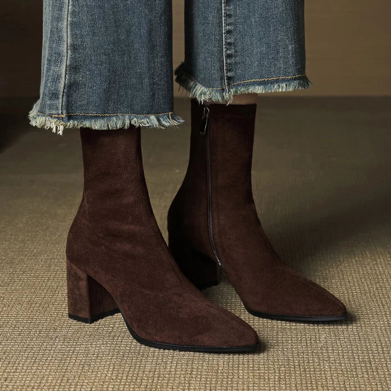 Tylia Genuine Suede Boots - Everyday Elegance
