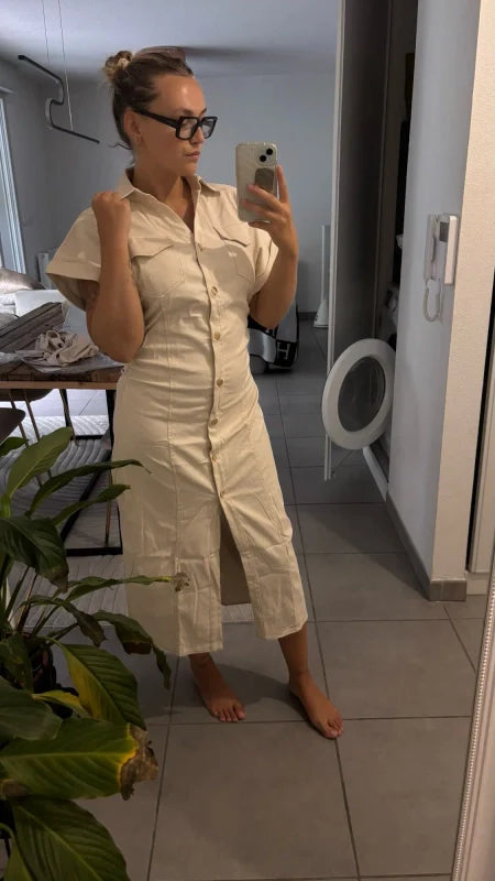 Denim Midi Dress - Day to Night Glam!