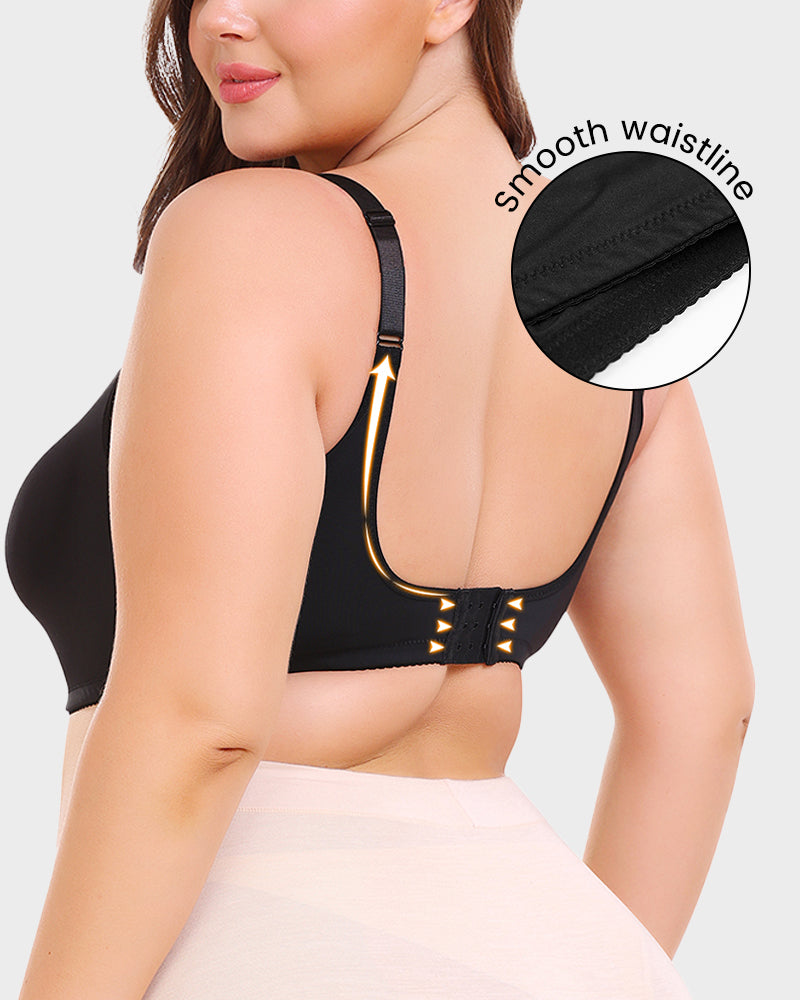 Floralshe®Full Coverage Lace Trim Minimizer Bra