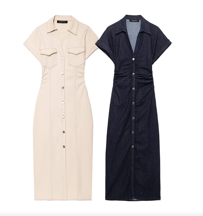 Denim Midi Dress - Day to Night Glam!