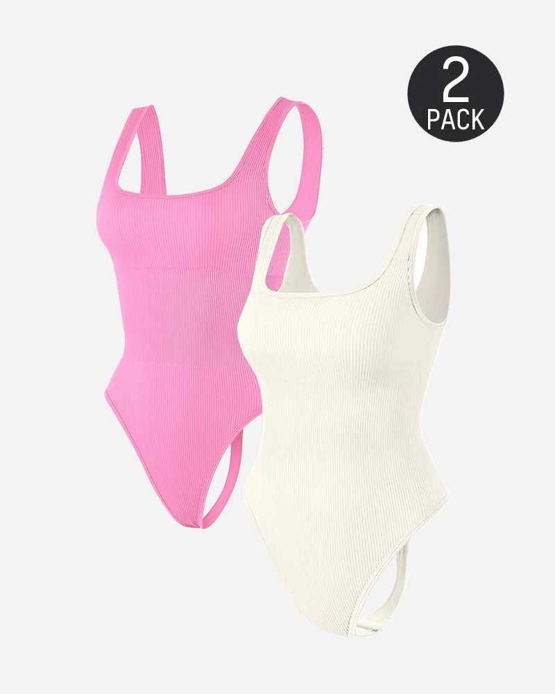 Women's Ribbed Sleeveless Bodycon Bodysuit