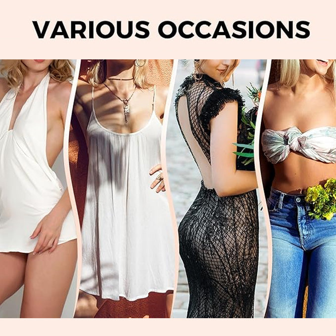 Invisible Push Up Reusable Silicone Strapless Adhesive Bra