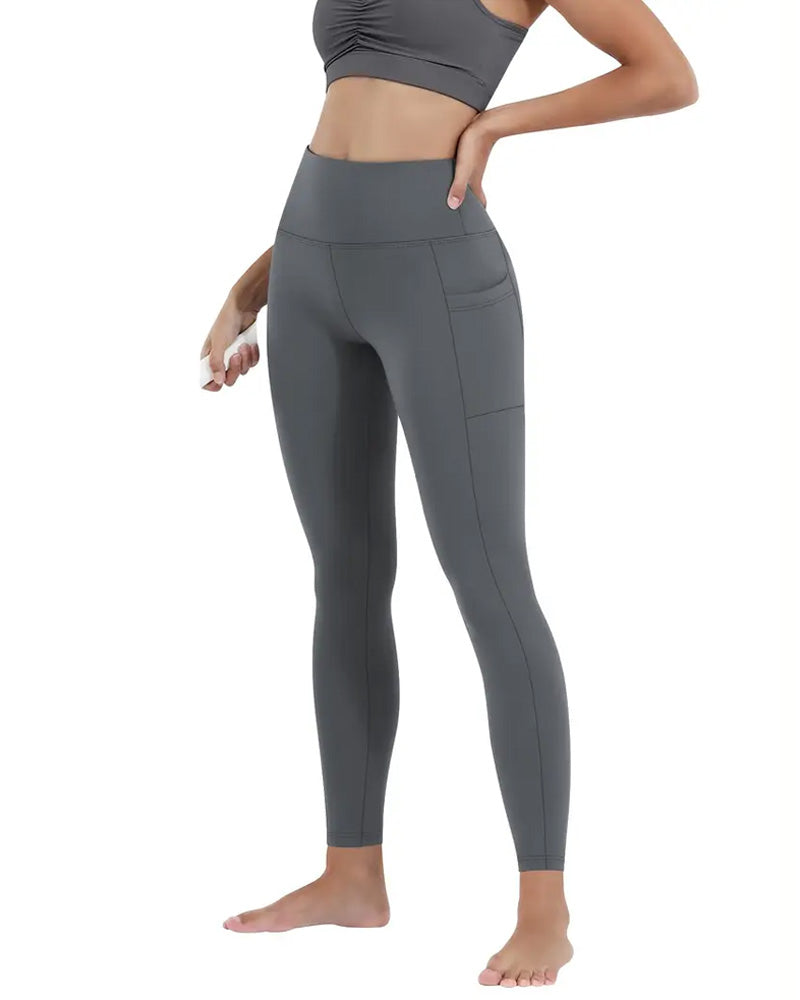 Women's High Waist Elastic Pocket Yoga Tights