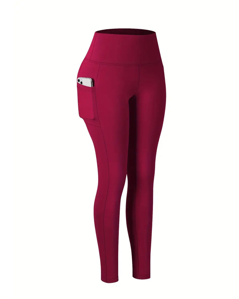 Women's High Waist Elastic Pocket Yoga Tights