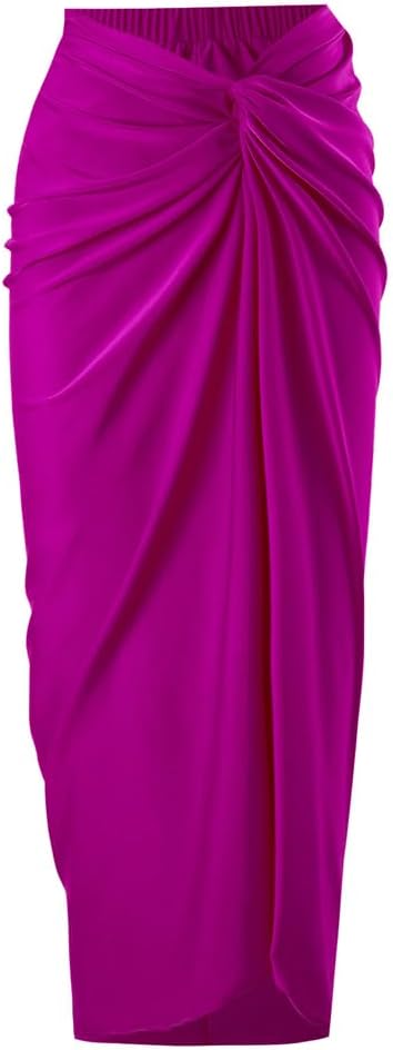 Floralshe®Women's One Piece Swimsuit with Beach Cover up Wrap Skirt Sarong Retro Floral Print Bikini Set Two Piece Bathing Suit