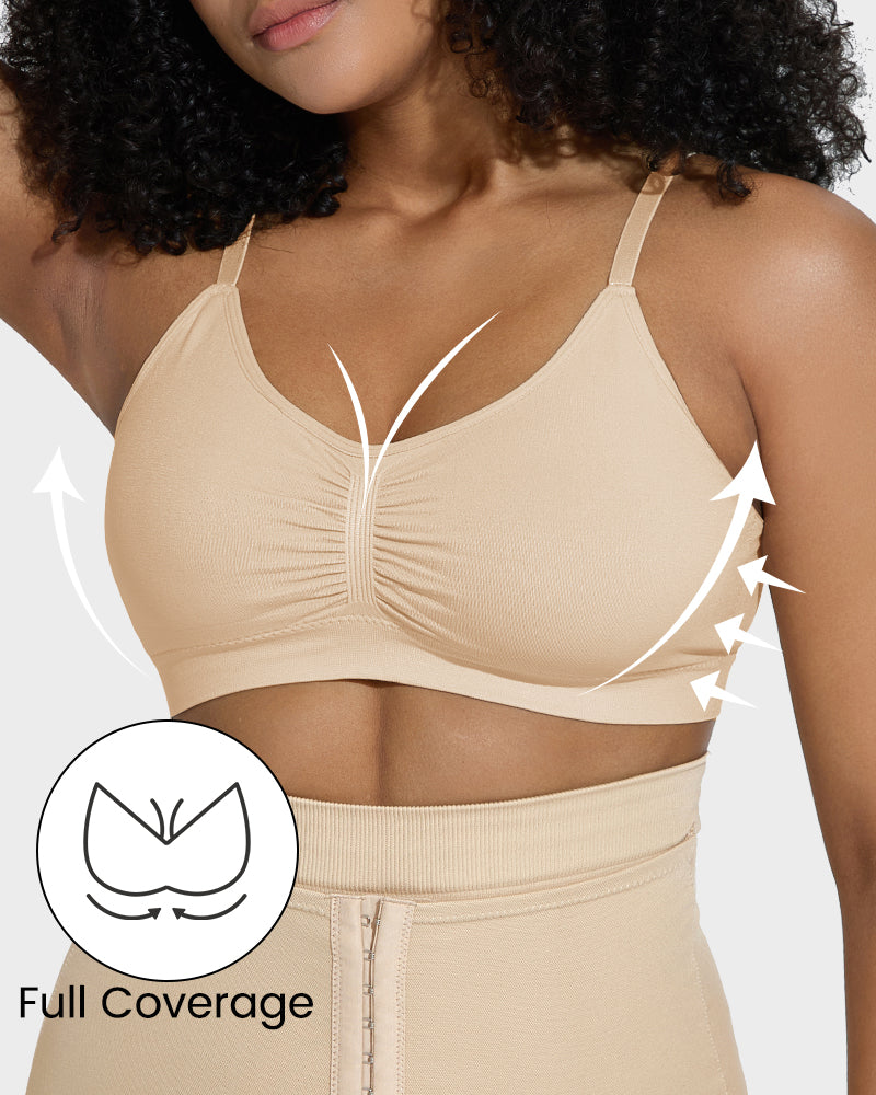Floralshe®Full Coverage Non-Padded Wireless Sculpt Bra