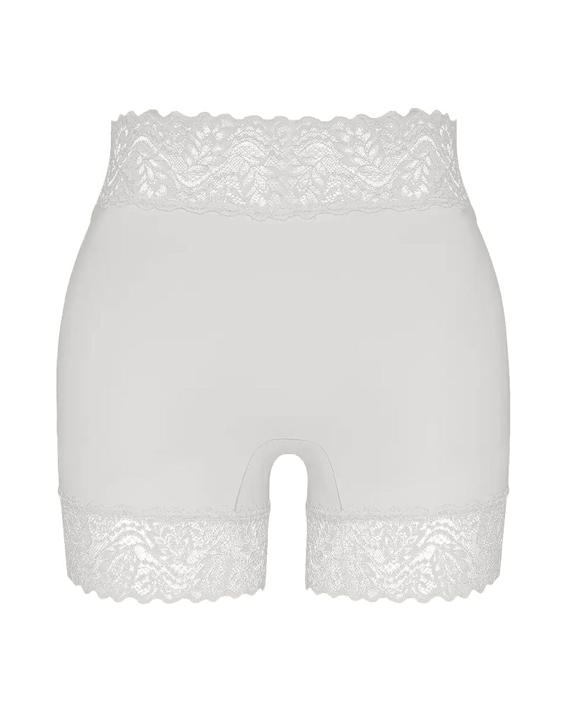 Mid-Rise Seamless Breathable Lace Boxer Shorts