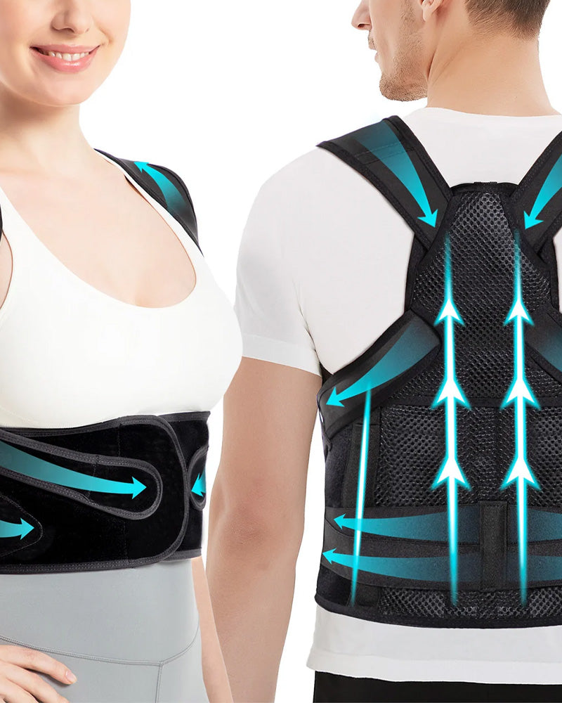 Adult Breathable Mesh Support Invisible Shoulder Open Back Posture Back Corrector