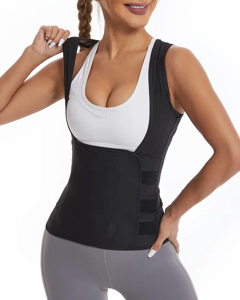 Sweat-Wicking High Waist Abdomen Shaping Sports Fitness Vest